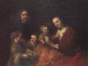REMBRANDT Harmenszoon van Rijn Family Group France oil painting artist